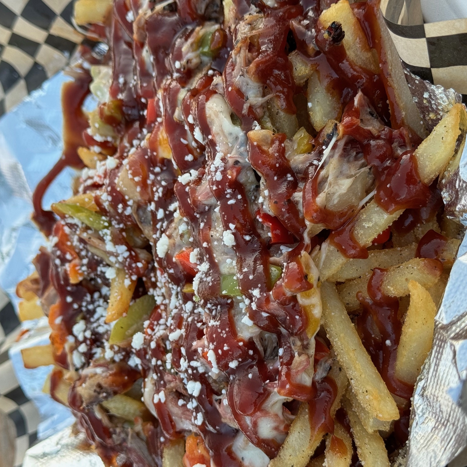 Smoked Brisket Philly Cheese Fries