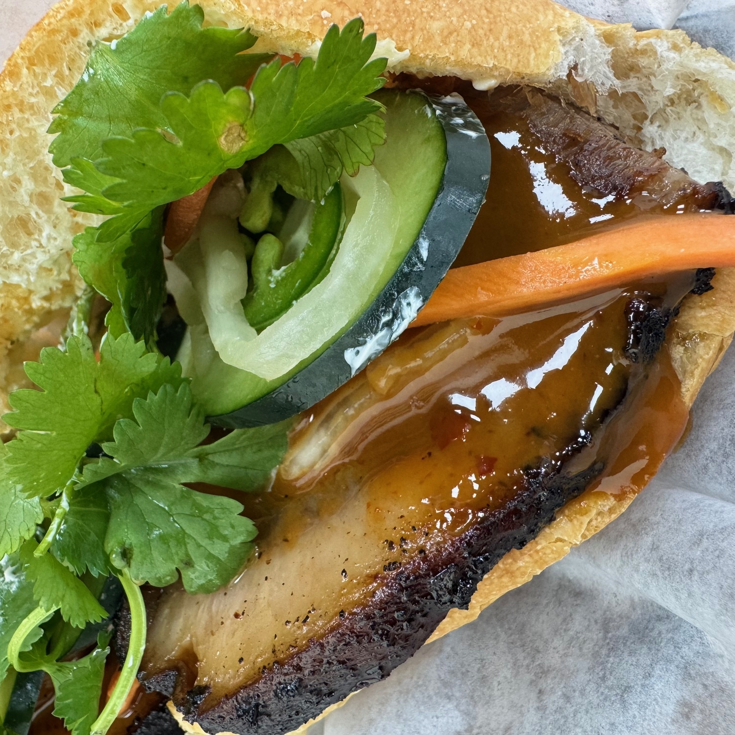 Smoked Brisket Bahn Mi Sandwich